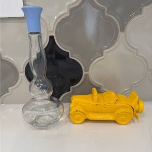 Vintage Avon Perfume Bottles (Empty) – Blue Stopper & Yellow Car Collectible